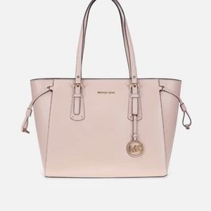 Michael Kors Baby Pink Voyager Logo Toto Bag Purse